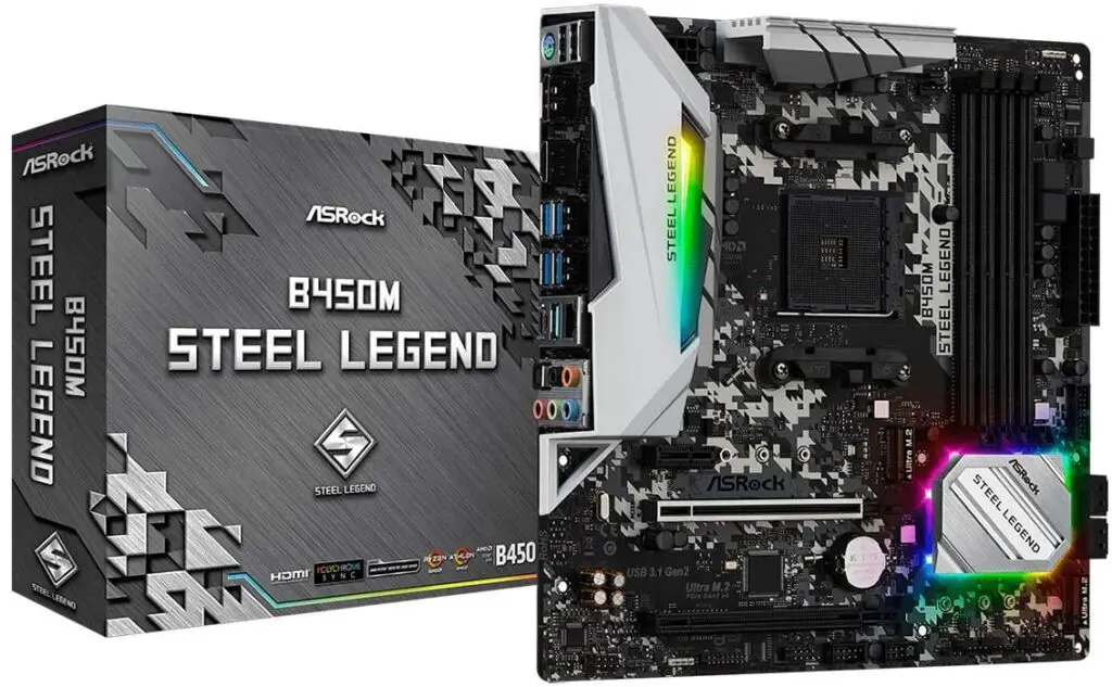 the great mid-range motherboard: ASRock B450 Steel legend, picture.