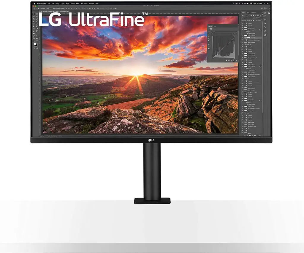LG 32UN880-B monitor image leading to amazon affiliate link