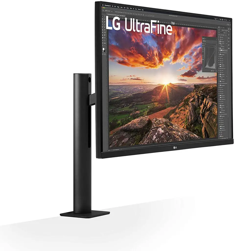 LG 32UN880-B monitor height adjustment