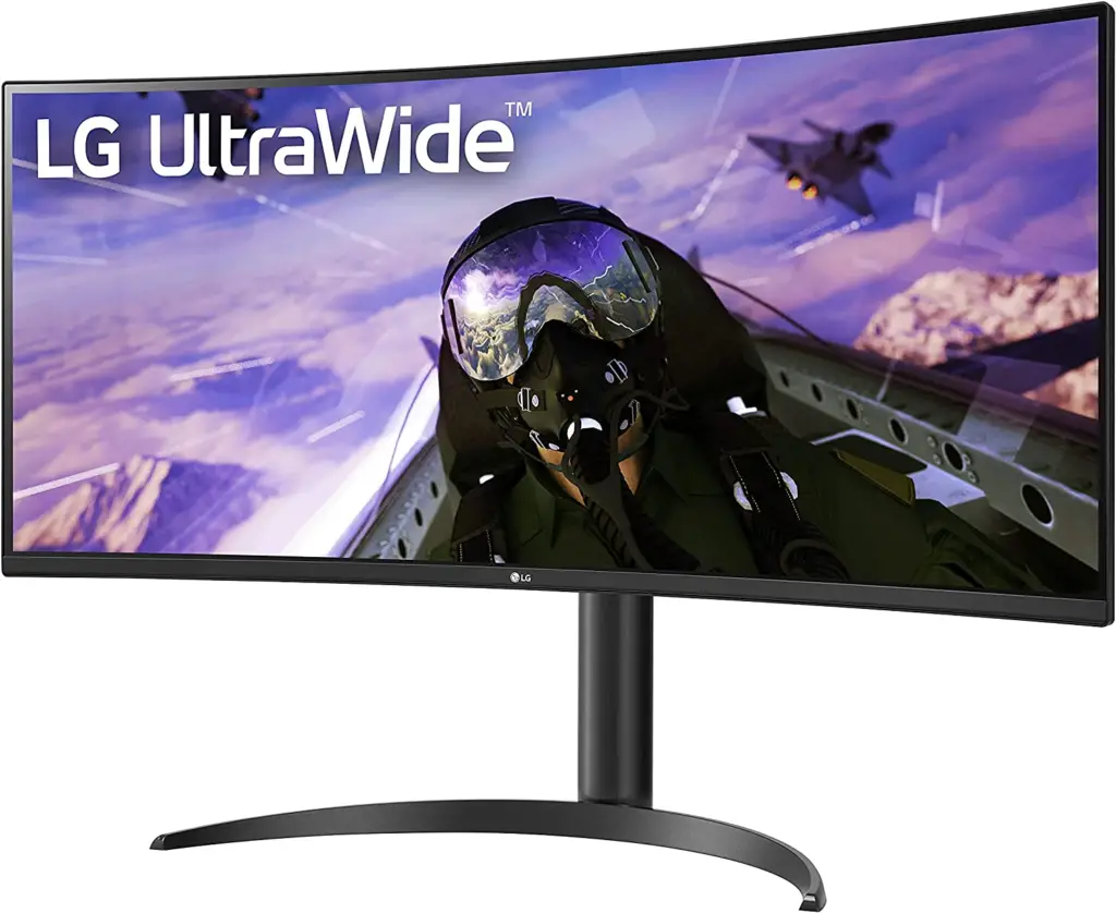 Amazon link leading to the LG 34WP65C-B (Best Budget Ultrawide 1440p 144hz monitor) page