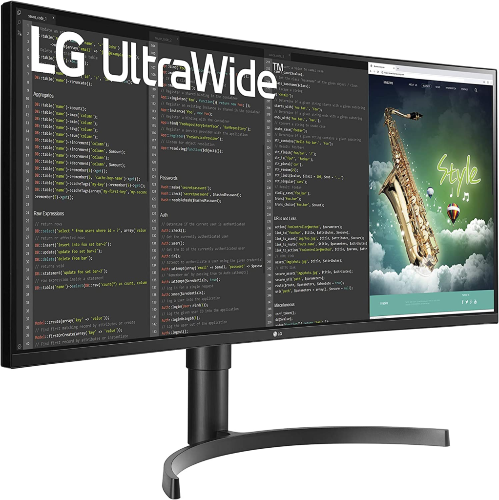 LG 35WN75C-B monitor design